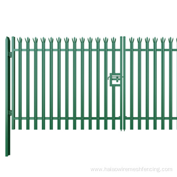 European style modern wrought iron palisade gate